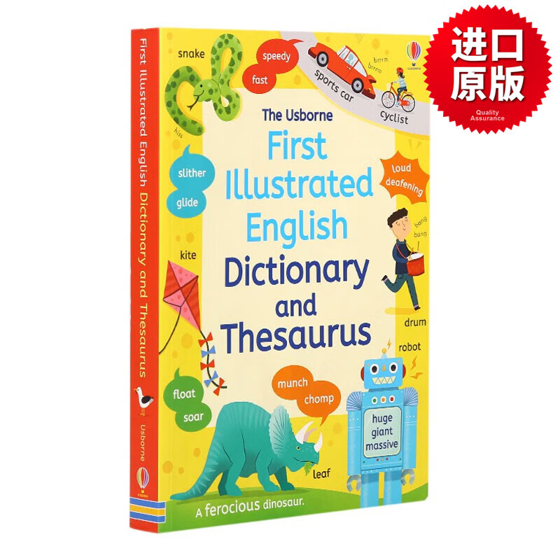 图解儿童英语字典与同义词词典 Usborne First Illustrated Dictionary and Thesaurus 英文原版儿童教材教辅 Jane Bingham 进口参考工具书