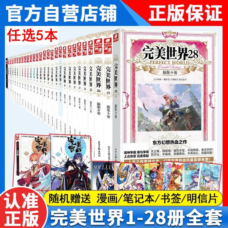 【自选5本】正版完美世界小说1-28册全套全集共5本玄幻小说