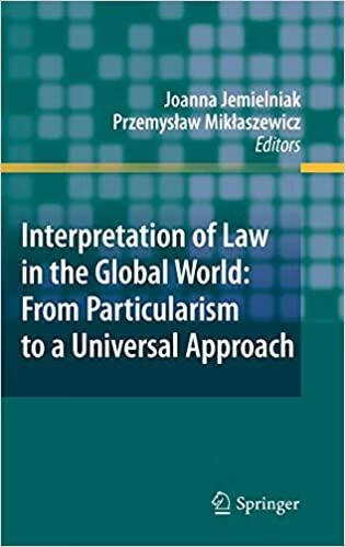 interpretation of law in the global world: from particularism