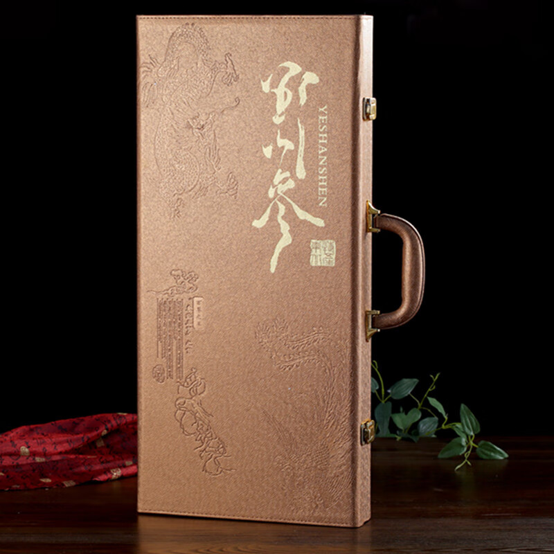 金格羽新款包装盒 包装盒山参空盒子皮盒 金色礼盒 45尺寸