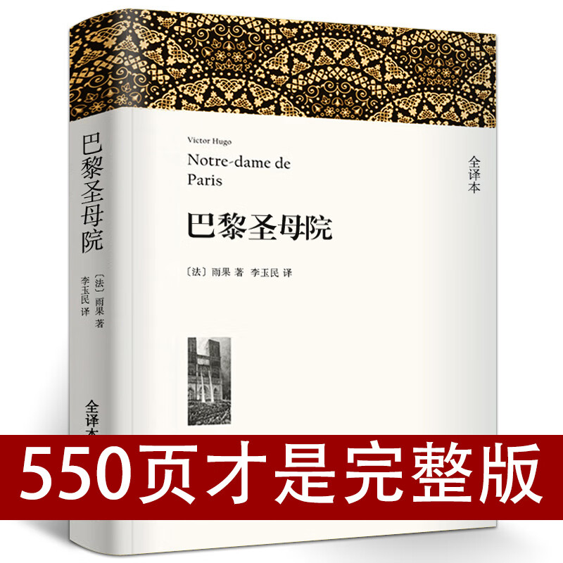 550页 巴黎圣母院书  原著原版 高中
