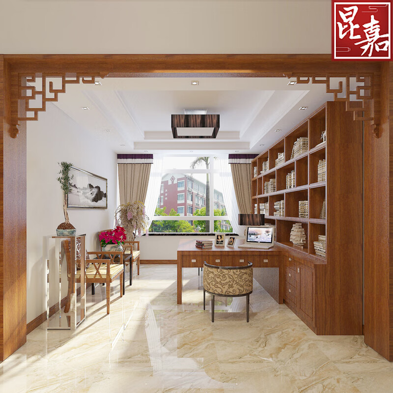 定做东阳木雕实木角花吊顶角线花格垭口梁拖挂落装饰隔断仿古门窗