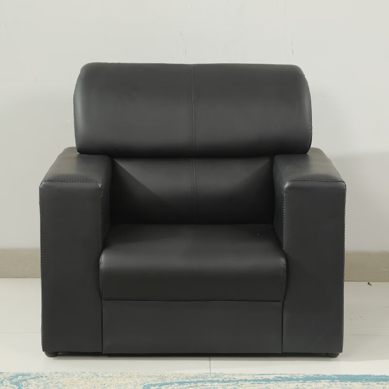 旭媛书房沙发 办公室沙发 简单沙发办公沙发三人会客接待茶几组合皮沙