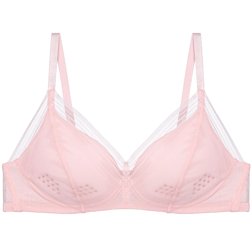愛美麗愛慕集團(tuán)女士?jī)?nèi)衣杯面洞洞杯無鋼圈聚攏文胸IM17BBX1粉色A70