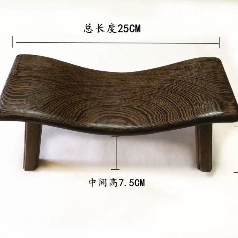 京方甄选鸡翅木枕檀木枕头实木枕睡枕颈椎枕硬枕凉枕木小板凳 鸡翅木