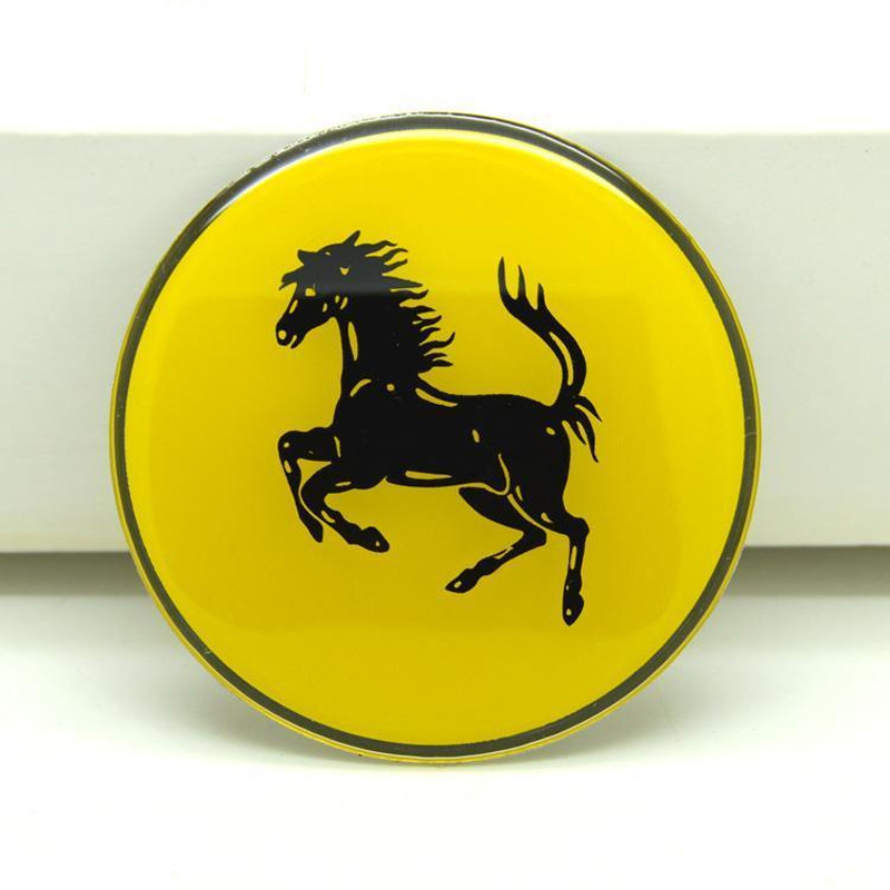 车标贴 轮毂中心盖标贴 后备箱方向盘贴标 轮胎车标贴 法拉利车标贴