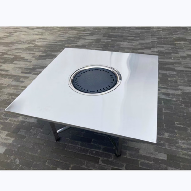 金苛齐齐哈尔烤炉烤锅烤肉炉木炭碳烤炉桌子室外商用加厚不锈钢烧烤桌