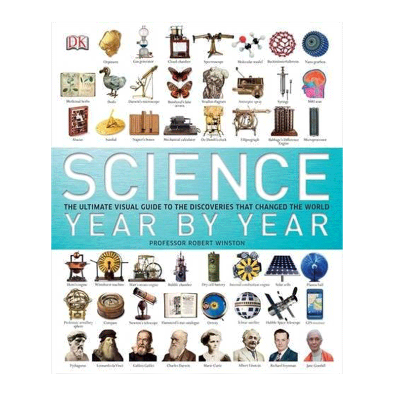 现货包邮 DK科学年鉴视觉大百科 Science Year by Year 精装大开本全彩画册 The Ultimate Visual Guide