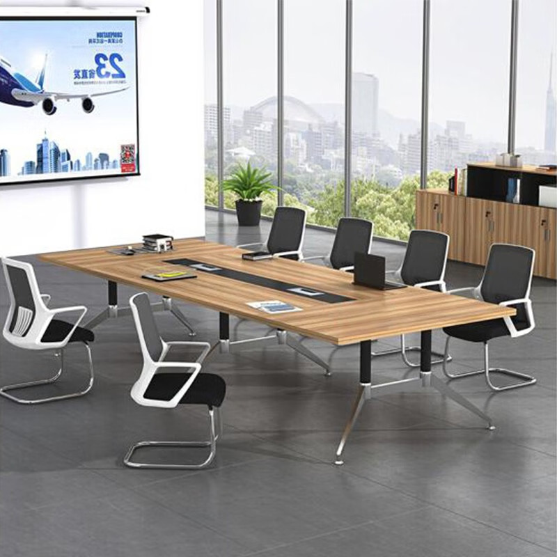 中伟办公桌会议桌培训桌现代简约洽谈桌钢架桌2600*1200*750