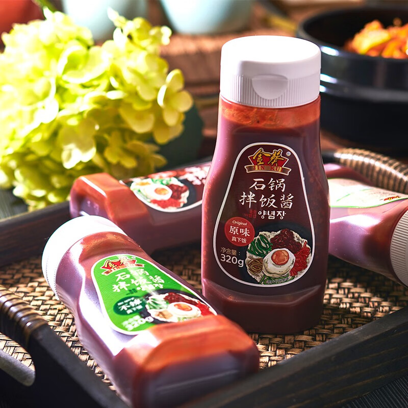 金葵（jinkui）韩式石锅拌饭酱320g0脂肪辣酱炒年糕韩式烤肉调味 韩式拌饭酱*2瓶（原味）