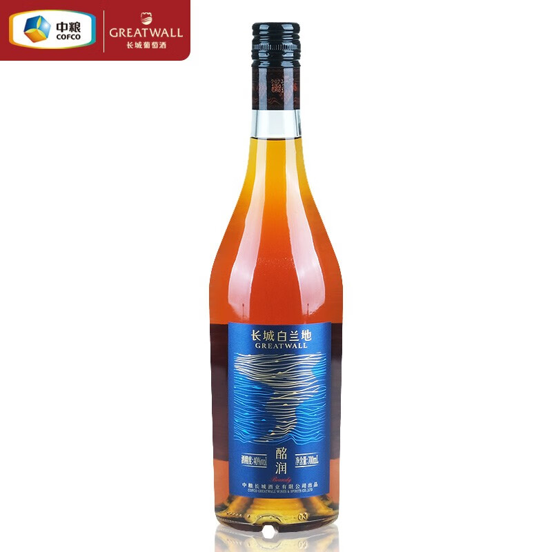长城(GreatWall)白兰地Brandy 40度国产葡萄蒸馏酒洋酒 中粮出品酩润蓝标 整箱装 【蓝标】整箱六支装700mL*6瓶