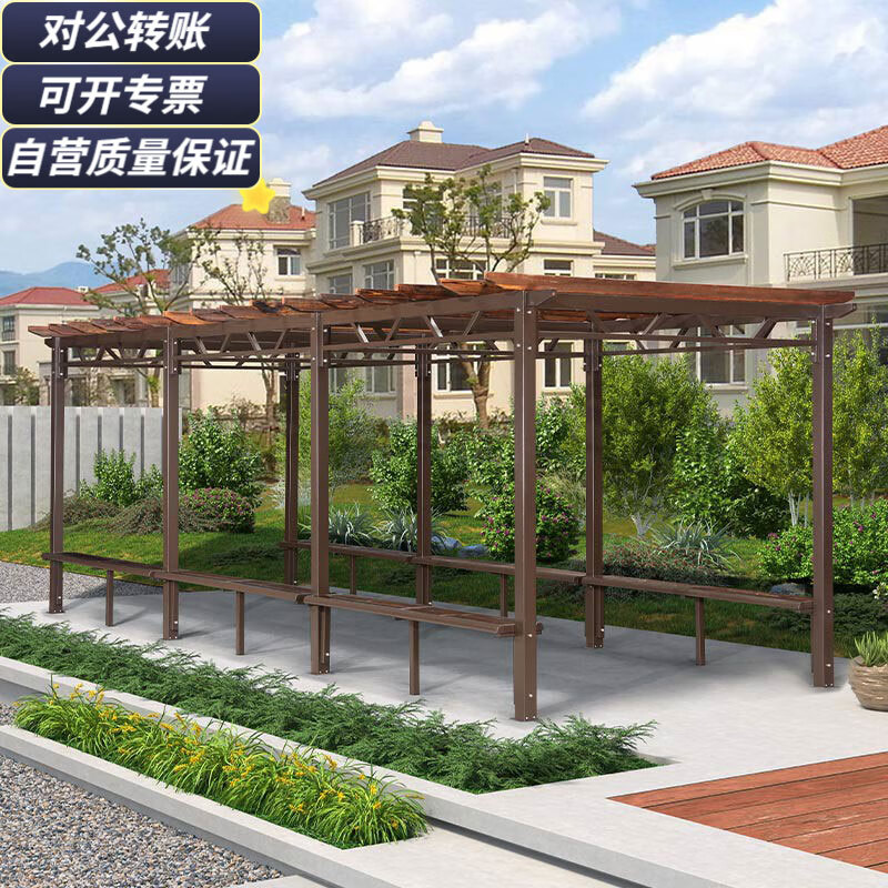 紫叶葡萄架铝合金户外庭院组装楼顶简易遮阳棚防腐木别墅花园院子凉亭