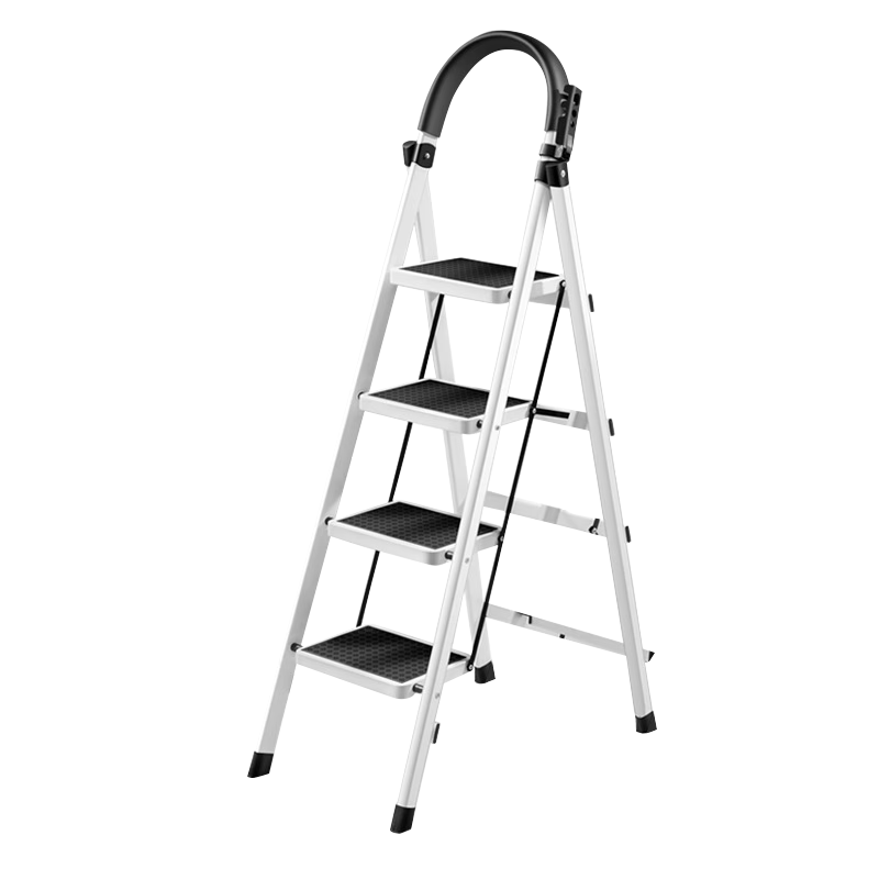 星恺（XINGKAI）梯子家用折叠梯人字梯多功能登高爬梯扶梯小梯子TZ31白色四步梯