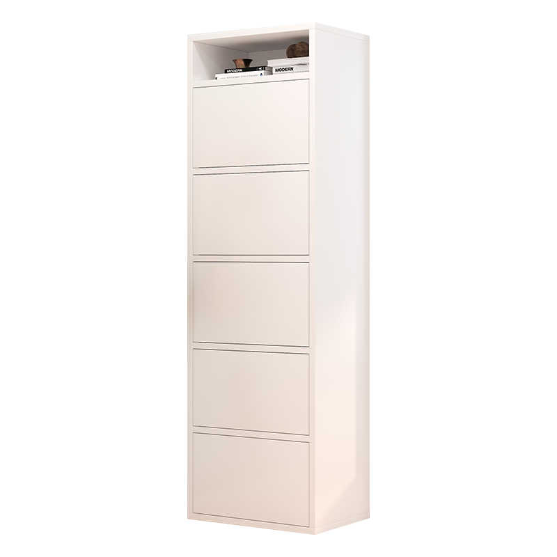 木匠印记家具鞋柜带门简约多功能小鞋柜客厅玄关柜子多层五斗柜子 B款暖白色四门42cm