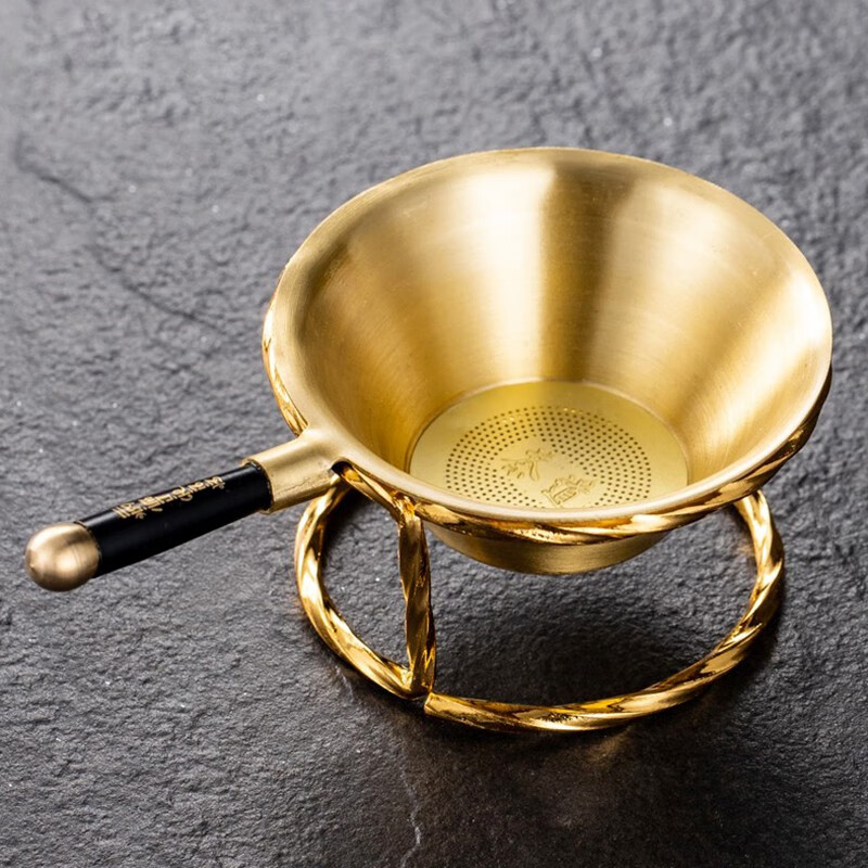 淳意细密纯铜茶漏过滤网公道杯茶隔茶滤功夫茶具配件 铜茶漏