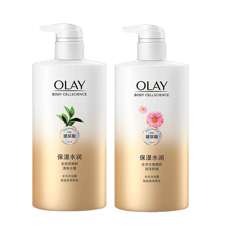 OLAY玉蘭油水潤沐浴露抹茶730ml+洋甘菊730ml 滋潤保濕 男女士通用