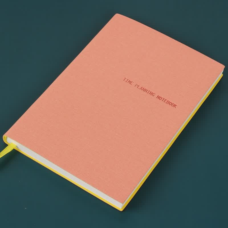 锦兔 每日计划本365天时间管理学生自填式日程本周月年规划考研自律记事本学习打卡笔记本可定制logo 粉色