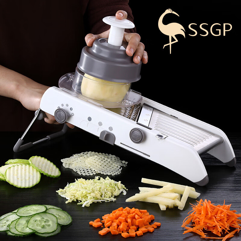 三四钢（SSGP）多功能切菜机商用神器切片土豆丝家用擦丝切丁刨丝切丝器 尊享切菜器