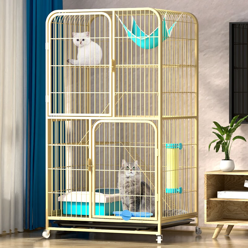 迪熊先生猫笼【送货上楼时效无忧】家用猫笼子大号双层三层四层猫舍猫别墅繁殖笼子幼猫成猫通用猫咪用品 四层方管猫笼（长宽高76×54×136cm）