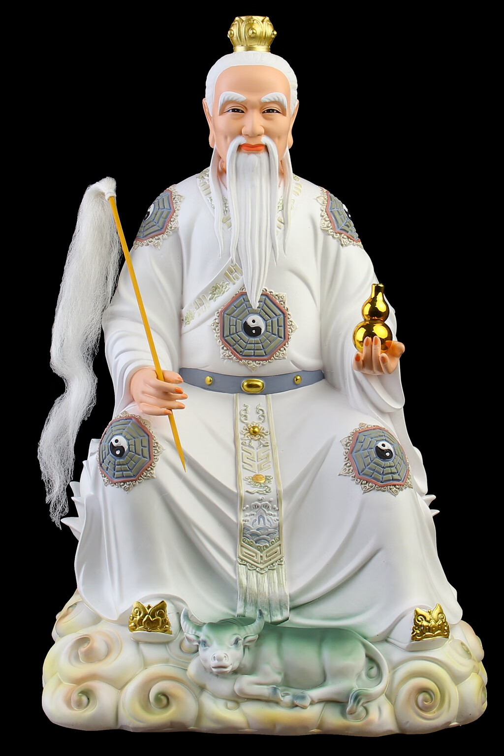 像元始灵宝道德天尊供 奉树脂白衣佛 像 16英寸 道德天尊(太上老君)