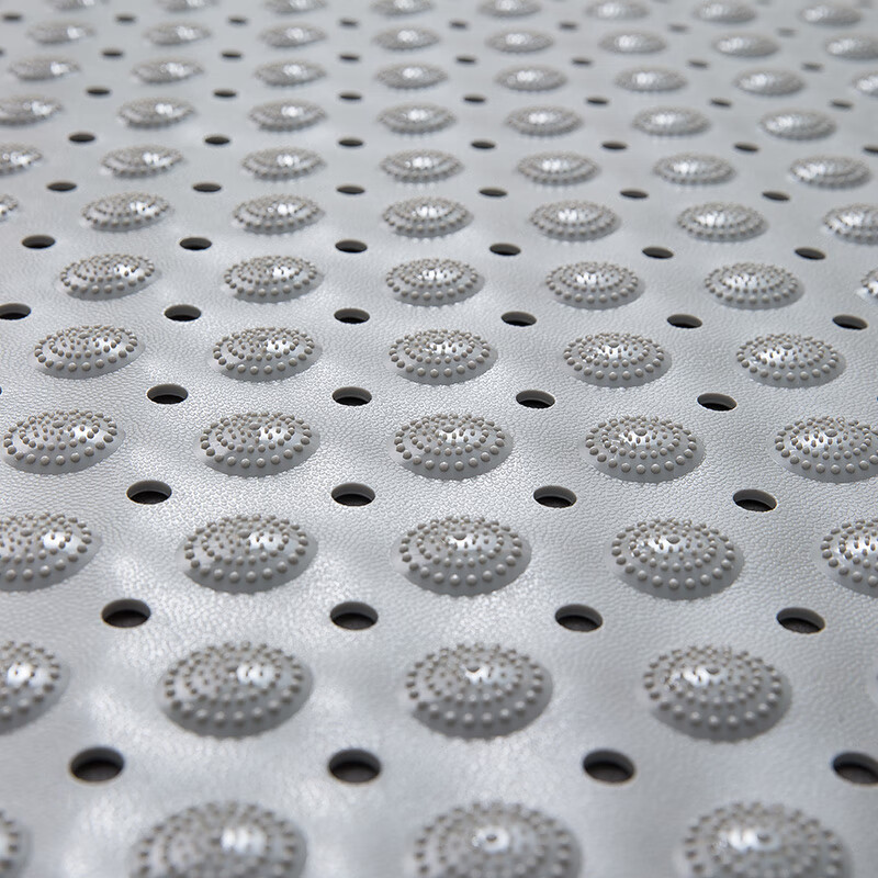 Rui.B浴室防滑垫孕妇老人洗澡淋浴房按摩吸盘防滑防摔垫卫生间防滑地垫 灰色 80*80cm超大更安全