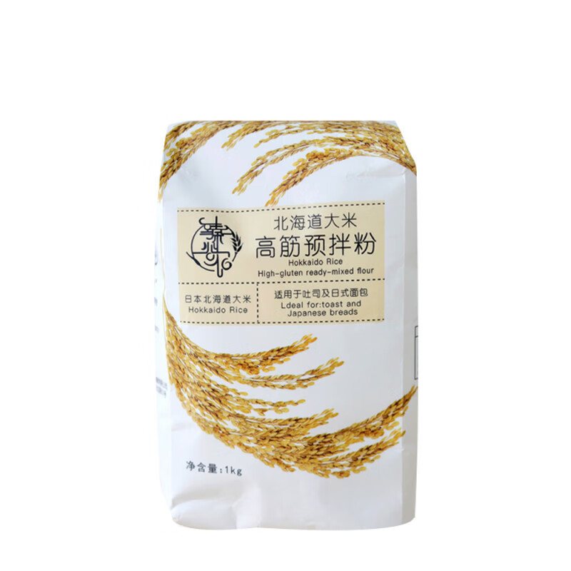 臻谷农（ZHENGUNONG） 农北海道大米高筋预拌粉小麦研磨面粉面包家用烘焙 大米高筋 高筋1kg