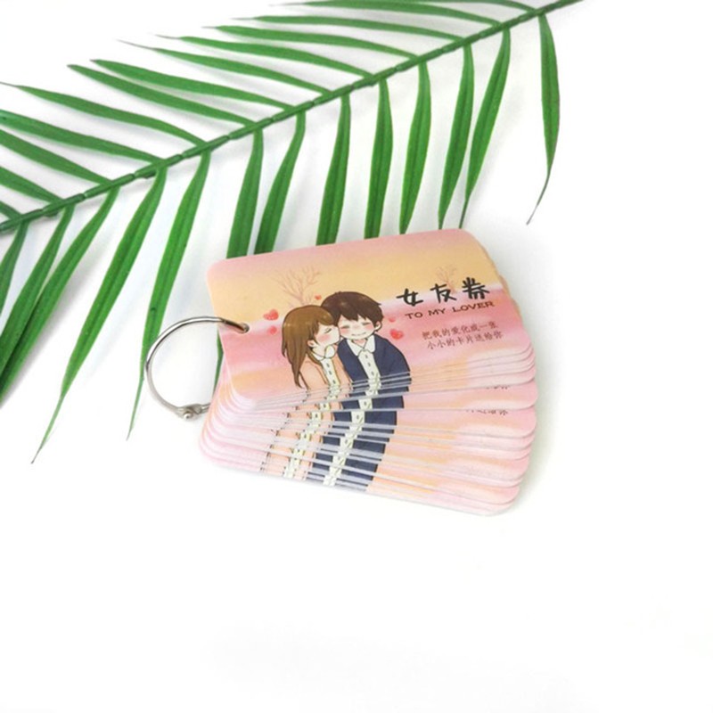 爱情兑换劵diy情侣100件事小卡片女七夕节礼物送男友女友老公贺卡生日