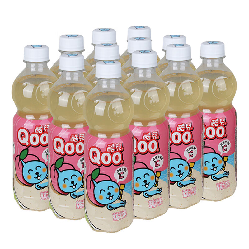 可口可乐酷儿蜜桃汁450ml*12小瓶整箱批网红儿童果味即饮水品饮料