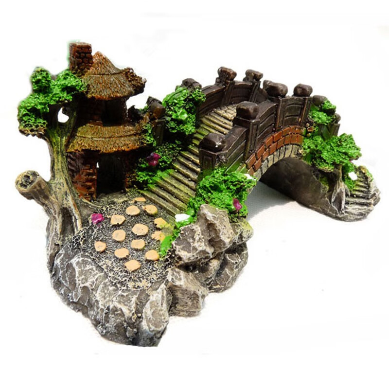 萌嘟星宠 石拱桥鱼缸造景石摆件装饰套餐沉木仿真假山树脂躲避洞 大号怎么样,好用不?