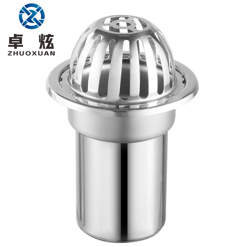 卓炫  87型不锈钢户外天台地漏防阻塞雨水斗阳台室外露台花园防堵地漏