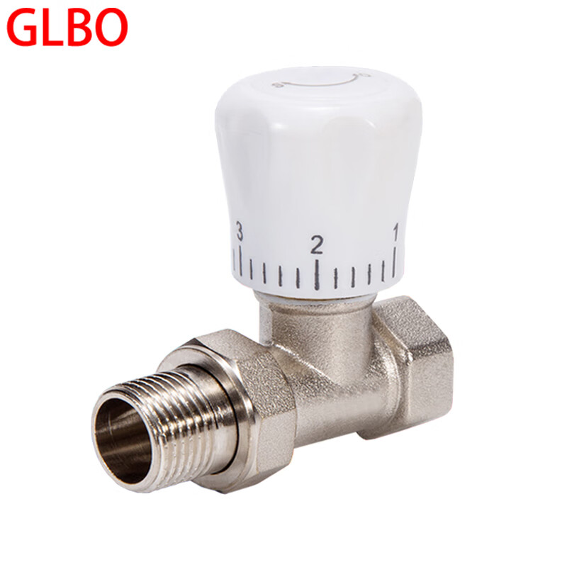 温控阀暖气片直阀丝扣直式角式散热器调温式阀门 dn25 丝扣直式温控阀