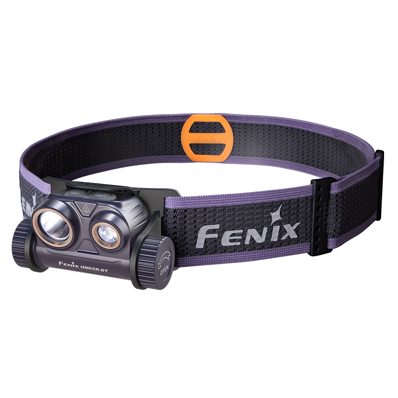 FENIX菲尼克斯頭燈HM65R-DT 越野跑步頭燈強(qiáng)光夜釣燈聚泛雙光源 暗夜紫