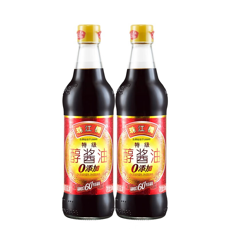 珠江桥牌(pearl river bridge)特级醇酱油500ml 大豆酿造豉油 0%添加
