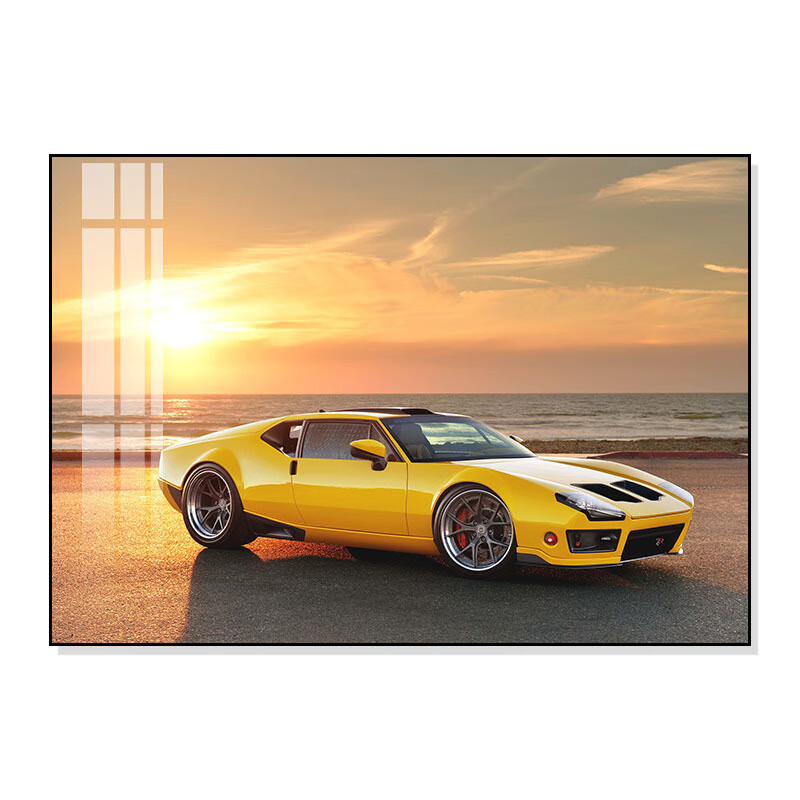 皓涛 汽车装饰画跑车现代简约儿童房男孩卧室床头挂画单幅4s店墙面
