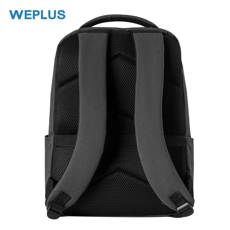 WEPLUS唯加双肩包男苹果电脑包15.6英寸商务笔记本背包男女大容量WP1755 黑色