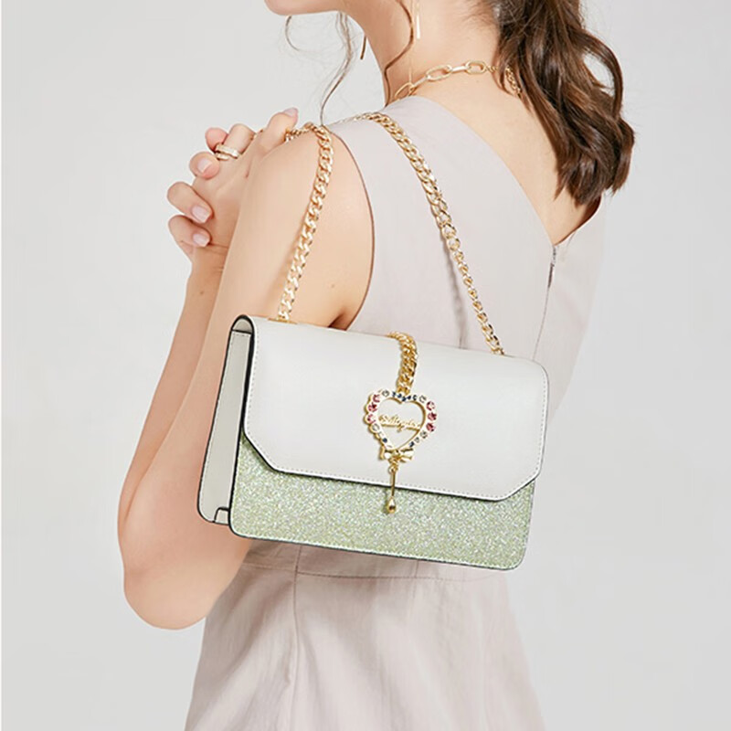 纪诗哲（GIEVSZHE）包包女包2026年新款轻奢侈女士斜挎包情人节生日礼物送女友 青绿色【次日达】热销推荐 品牌礼盒装