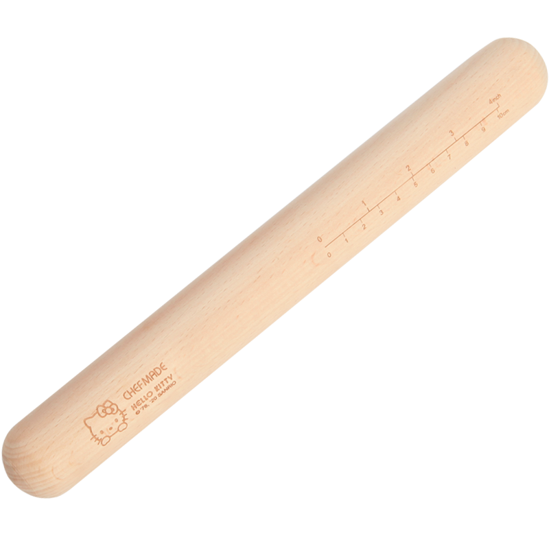 学厨 Hello Kitty 擀面杖30cm长压面棍实木擀面棍 黄油面包披萨饼饺子皮 烘焙工具KT7099