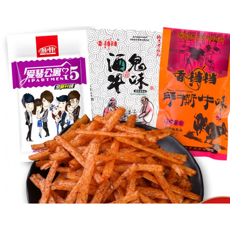 轻即林爱情公寓辣条香铛铛手撕牛肉味90后童年怀旧小零食 爱情公寓5*