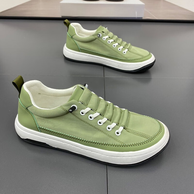 寻潮人莆田冰丝男鞋夏季透气薄款帆布休闲运动板鞋男士