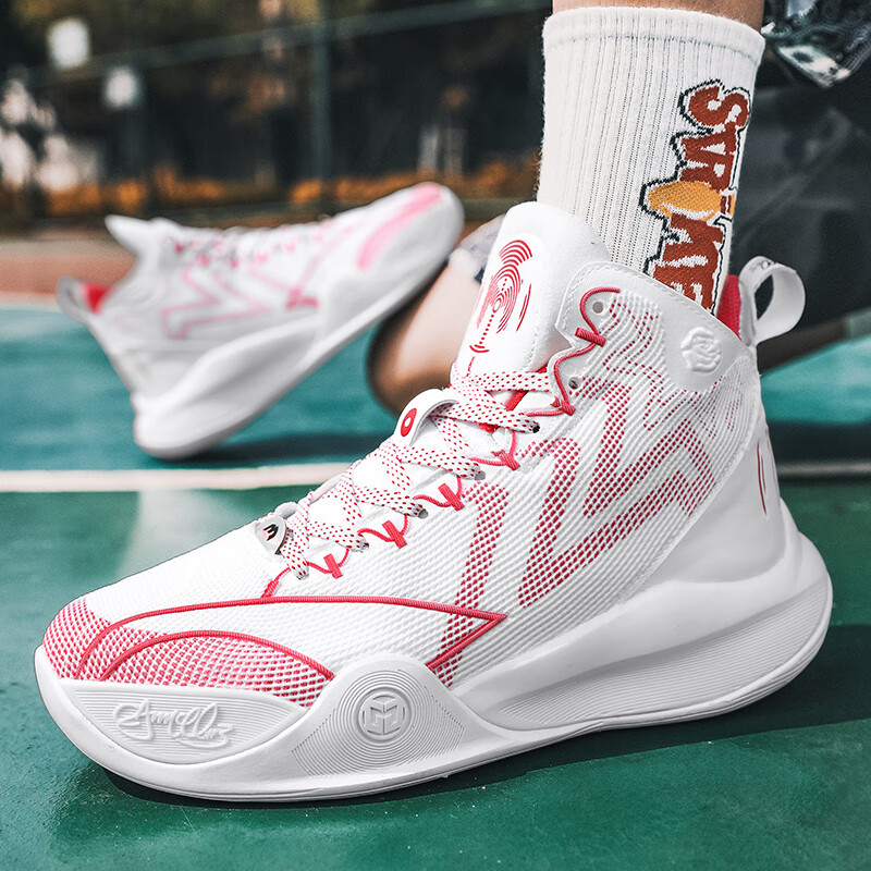 支持国货同款豪克cj1迈克勒姆篮球鞋男年新款夏季实战球鞋运动鞋 白色