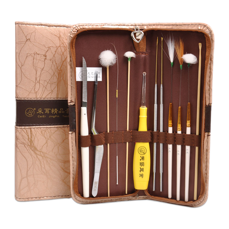 天藝采耳工具12件掏耳朵采耳工具套裝挖耳朵挖耳勺鵝毛棒掏耳朵神器