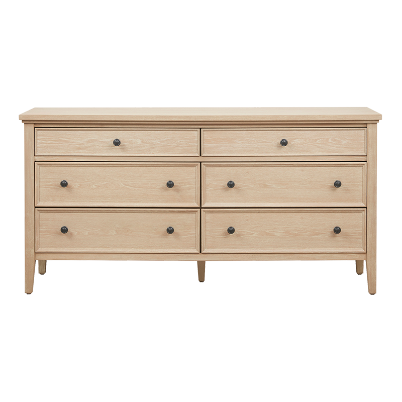 Harbor House美式簡(jiǎn)約家居收納柜子客廳柜臥室儲(chǔ)物柜六斗柜 實(shí)木斗柜Hudson 【美式時(shí)尚六斗柜】淺核桃色 長1524X寬450X高762mm