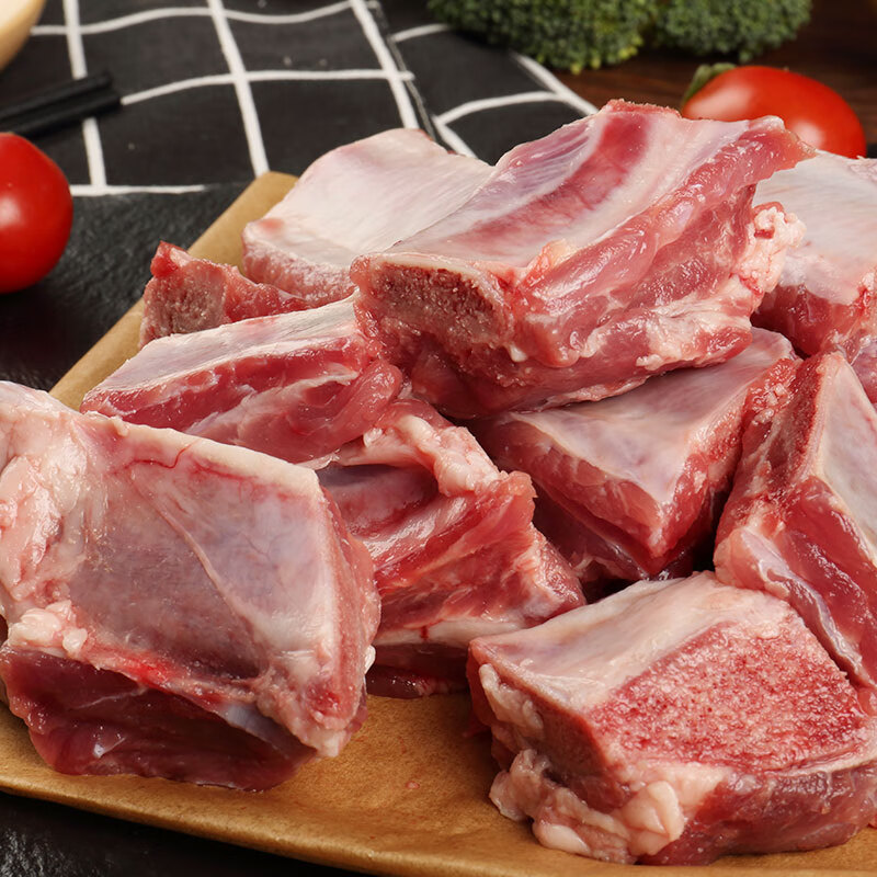 得利斯 黑猪精前排500g 多肉黑猪排骨生鲜猪小排猪骨头 国产黑猪肉生鲜