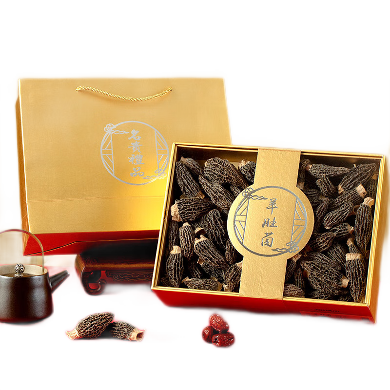 同雍堂 羊肚菌250克/盒 去柄山珍干貨 松茸伴侶 送禮滋補(bǔ)品禮盒禮品 商務(wù)送禮 老年人營(yíng)養(yǎng)品 羊肚菌 250克
