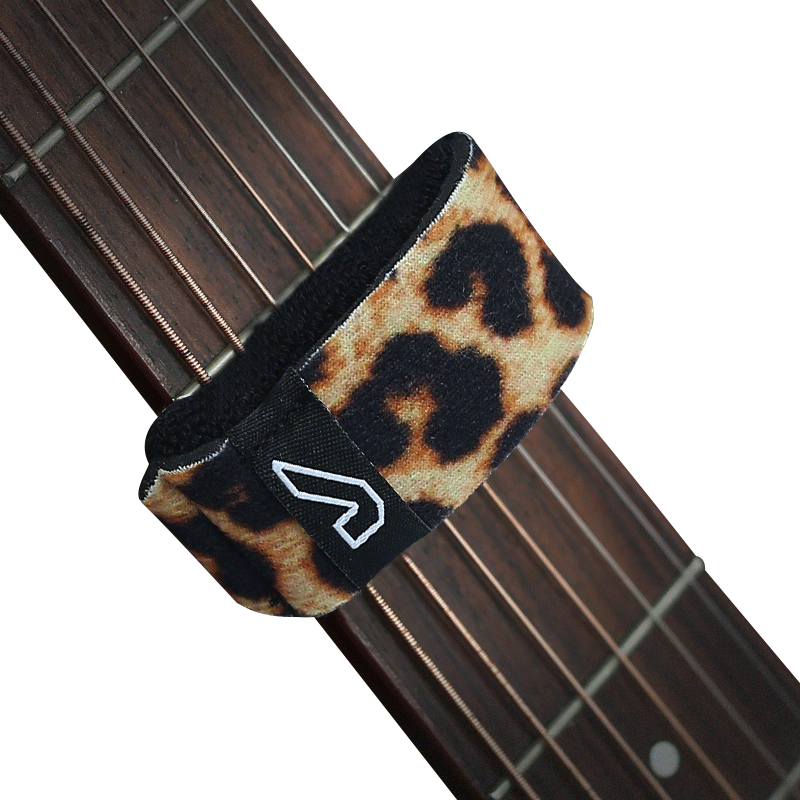 贤怀达fretwraps 贝斯民谣 电吉他闷音带束音带 小号sm豹纹色款