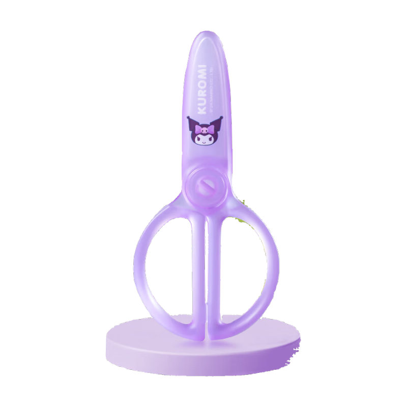 一正 剪刀 文具 高颜值三丽鸥小学生幼儿园手工DIY多功能不伤手学习剪刀学习文具 紫色一把装2797