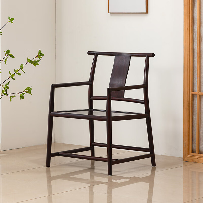 林潇馆血檀(学名:染料紫檀)禅悦椅三件套组合新中式休闲椅全实木中式