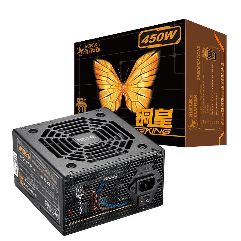 振华（SUPER FLOWER）额定450W 铜皇450W 电源（80PLUS铜牌/主动式PFC）属于什么档次？