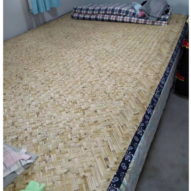 vieruodis炕席 手工编织农村席草编吊顶民宿贴墙装饰家用装修草席芦苇