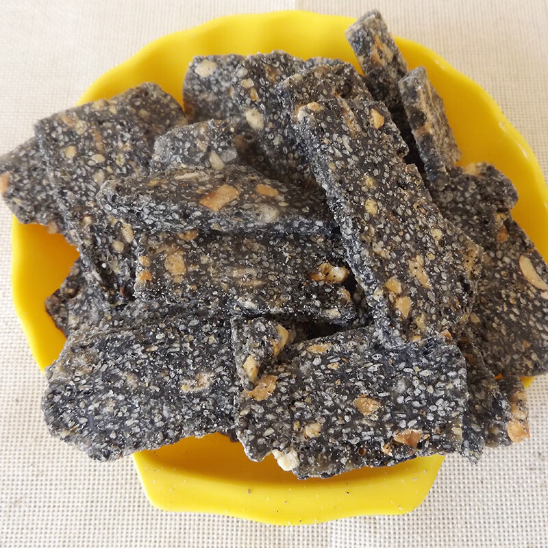 晨臻安庆宿松特产纯手工芝麻花生糖黑芝麻糖片芝麻酥茶糕点心500gson